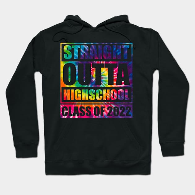 straight outta highschool class of 2022 rainbow Hoodie by Rosiengo
